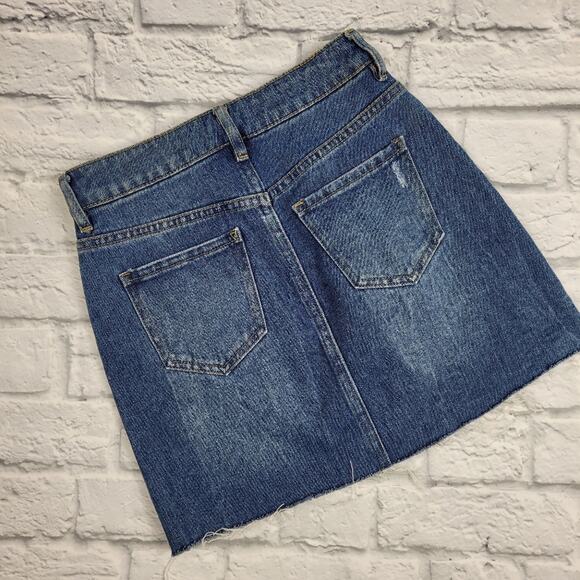 Pacsun Distressed Denim Skirt size 24 - Picture 4 of 4